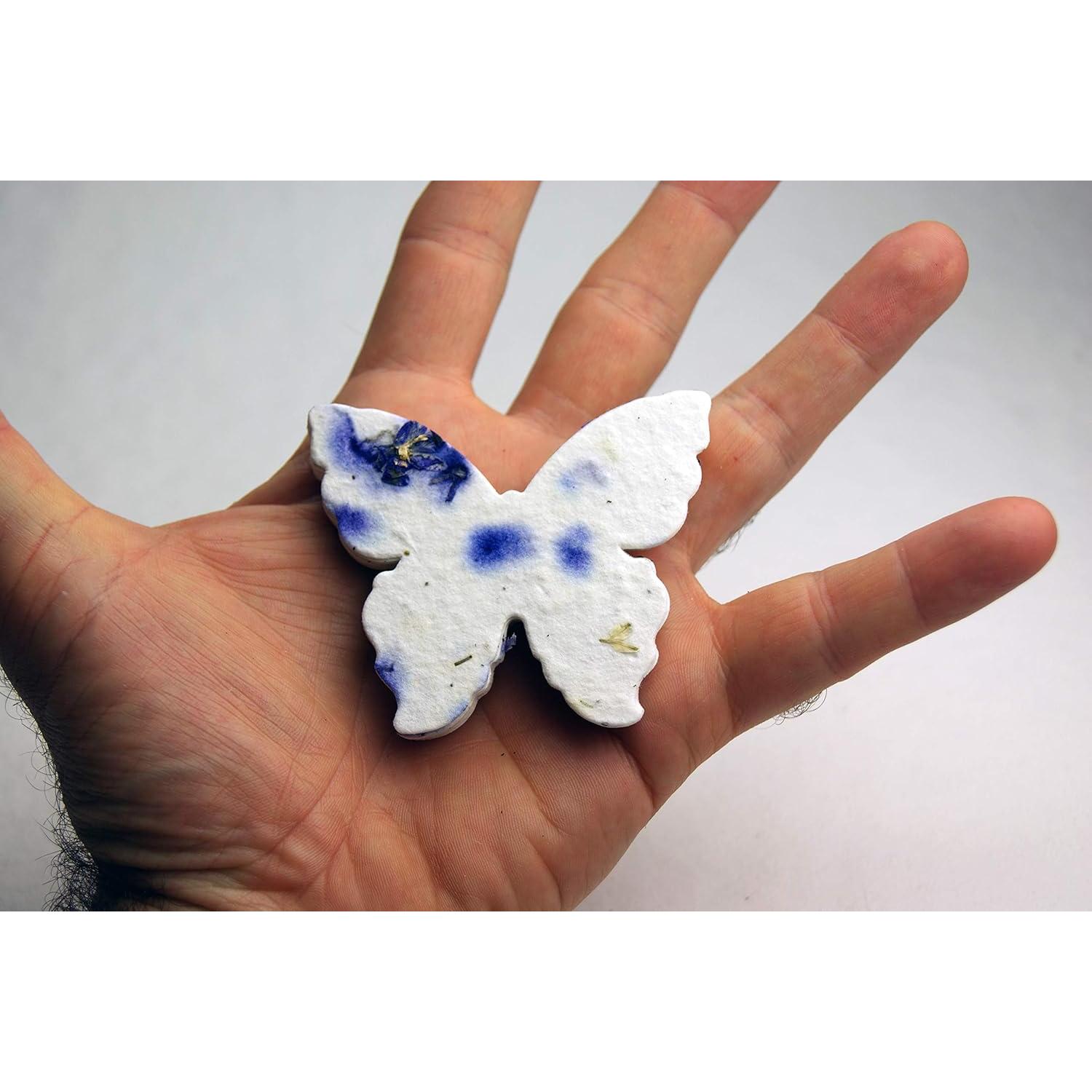 Papel de Semillas de Flores Silvestres Of The Earth - Mariposa Grande 7.62 cm - Set de 24