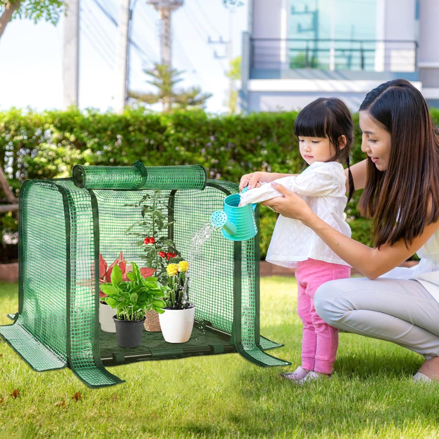 Invernadero Mini Portátil U'Artlines 58x33x43 cm con Alfombra Impermeable