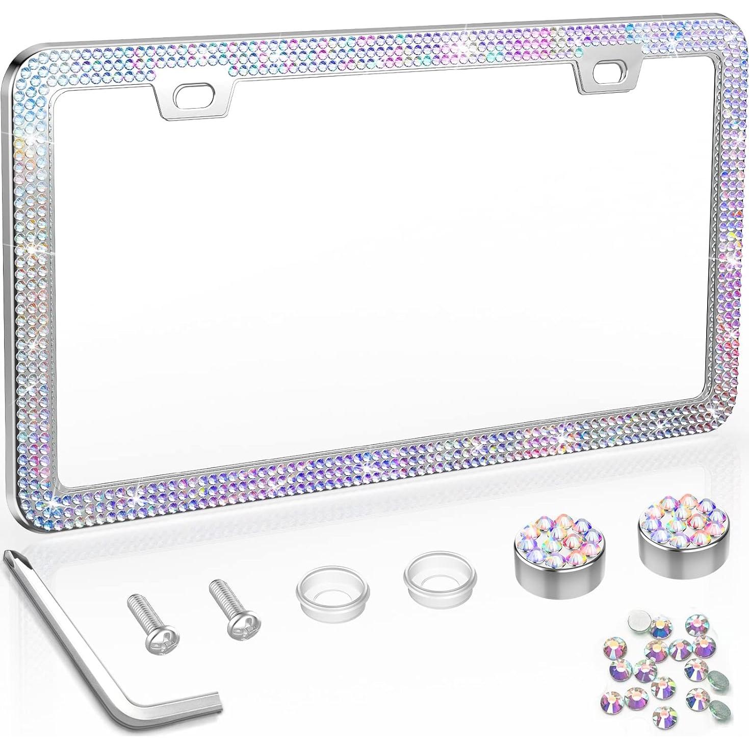 Paquete de 2 Marcos de Placa de Licencia QiqaMole - Silicona y Cristal