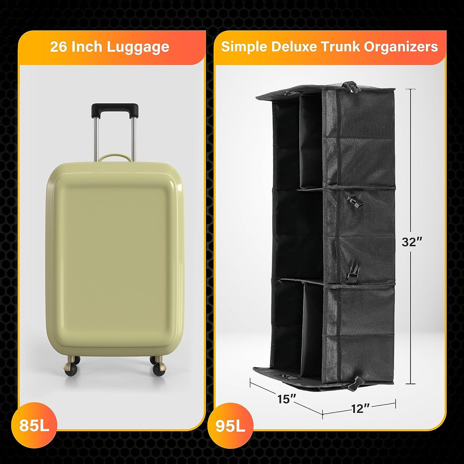 Organizador de Maletero de Coche YSSOA 600D Impermeable Negro