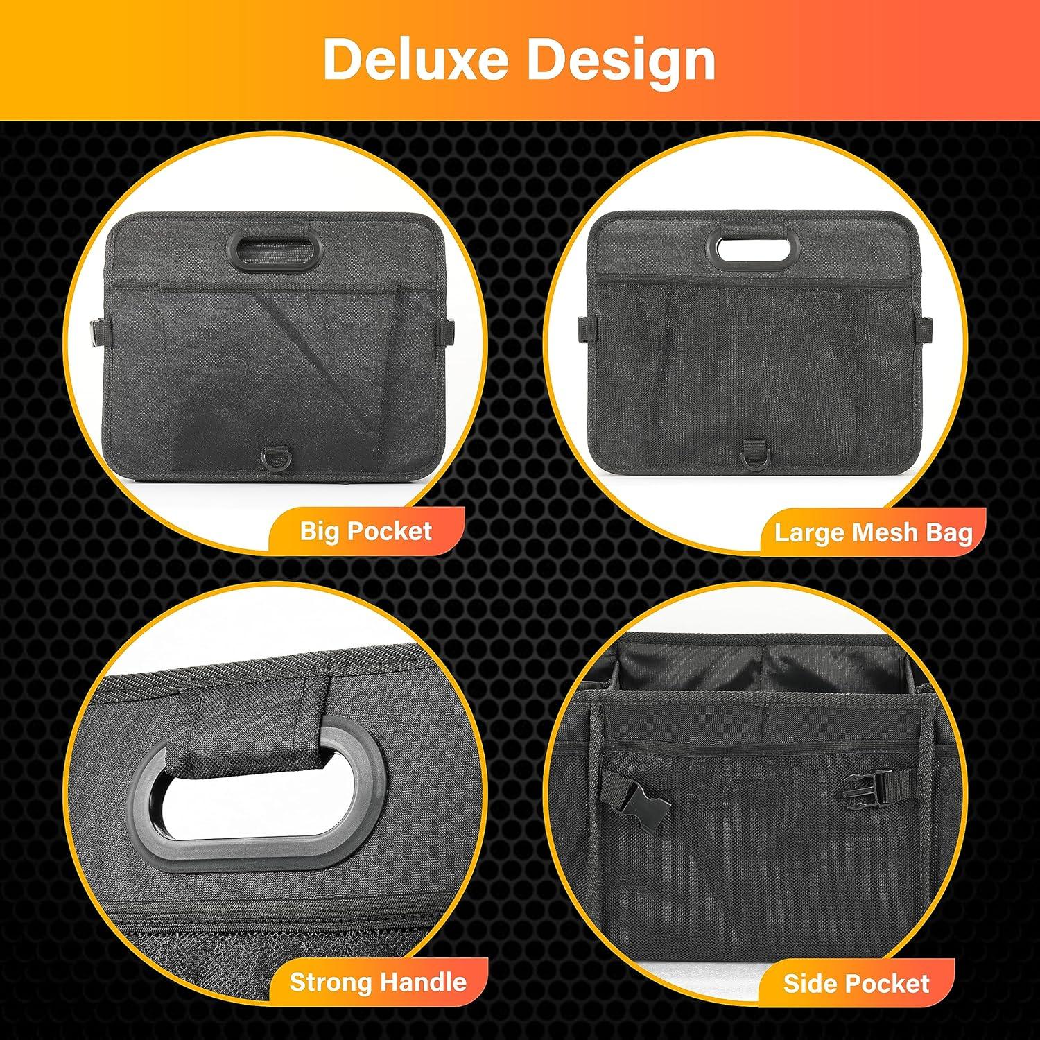 Organizador de Maletero de Coche YSSOA 600D Impermeable Negro