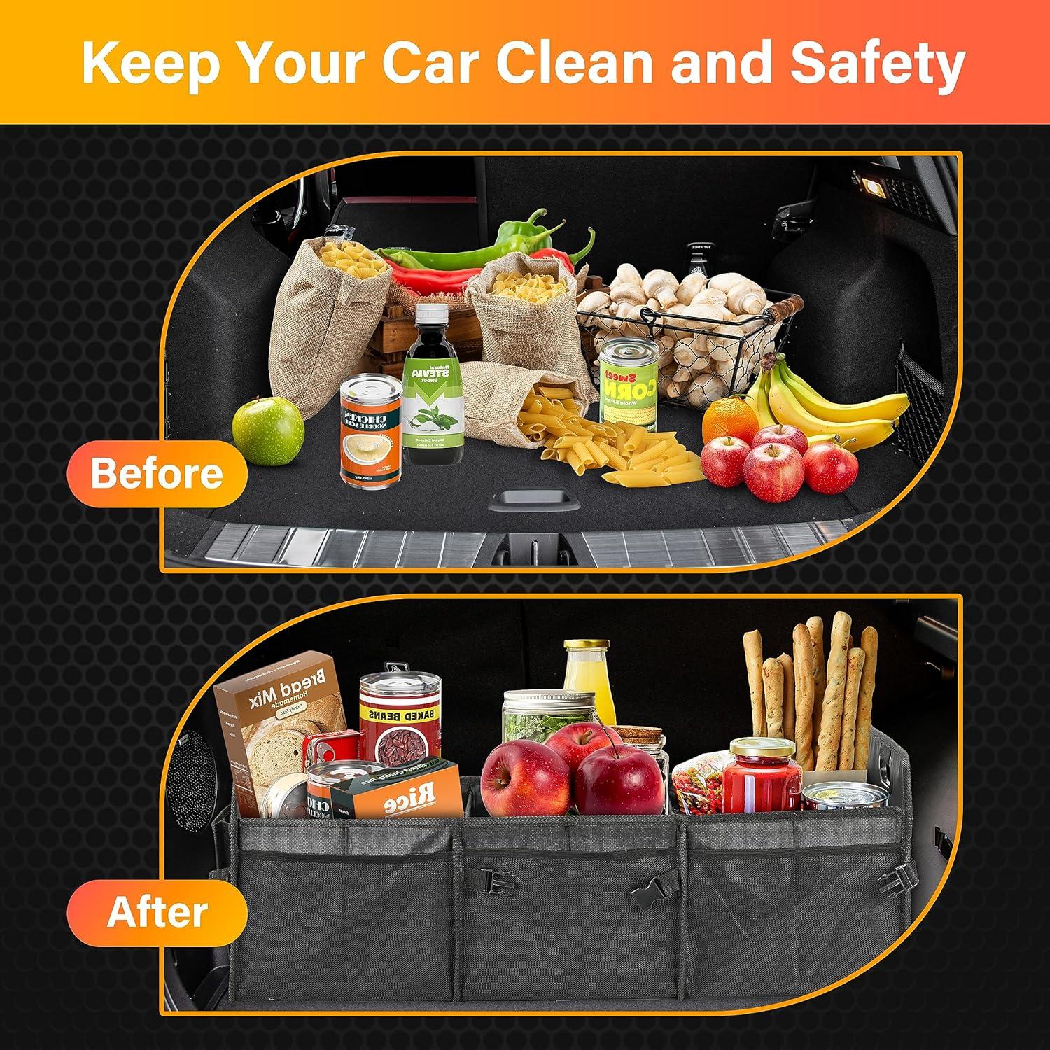 Organizador de Maletero de Coche YSSOA 600D Impermeable Negro