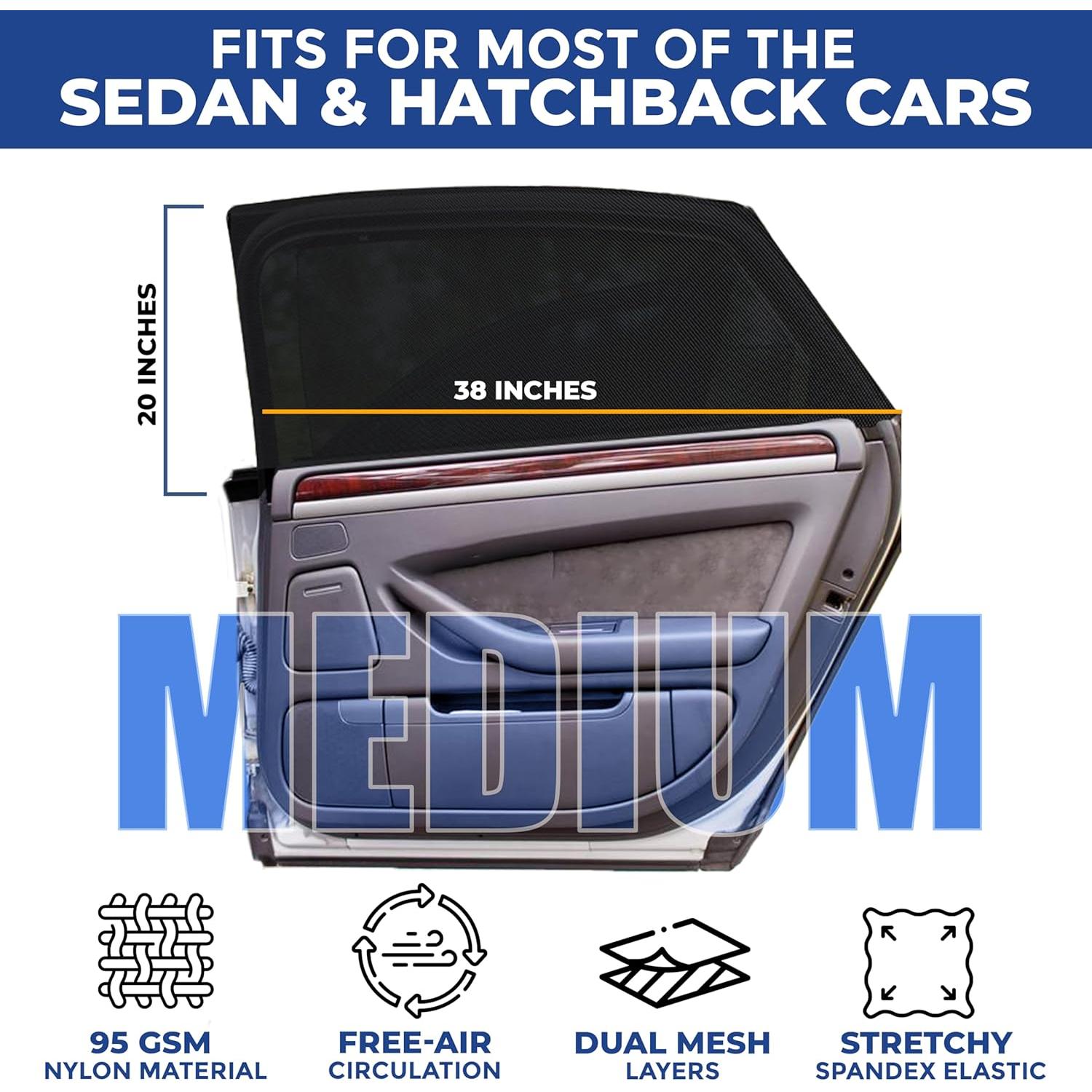 Cubiertas de Ventana EcoNour para Automóvil - Paquete de 2, Mediana