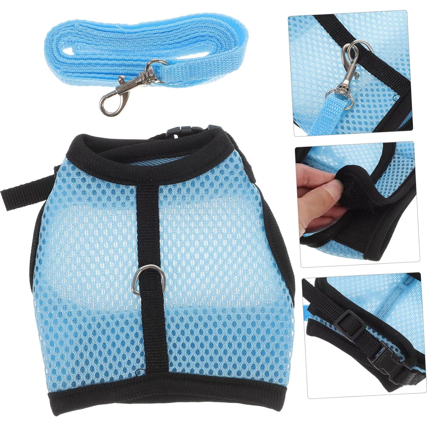 Conjunto de Arnés y Correa para Conejos FOMIYES Azul 2 Pcs