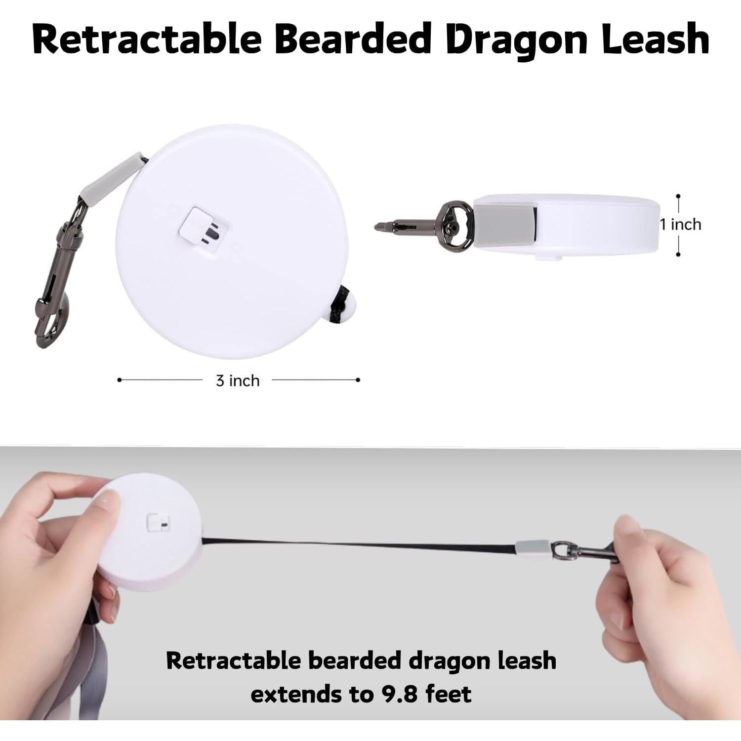 Juego de Arnés y Correa Retráctil SEZDEKI para Dragón Barbudo