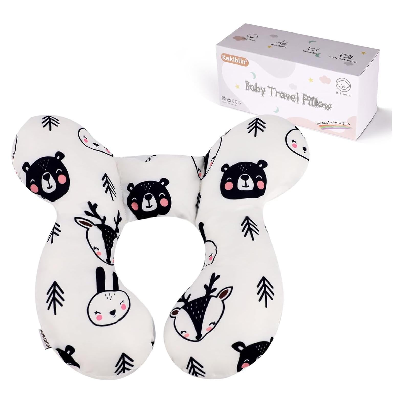 Almohada de Viaje para Bebés KAKIBLIN Oso Soporte Cuello