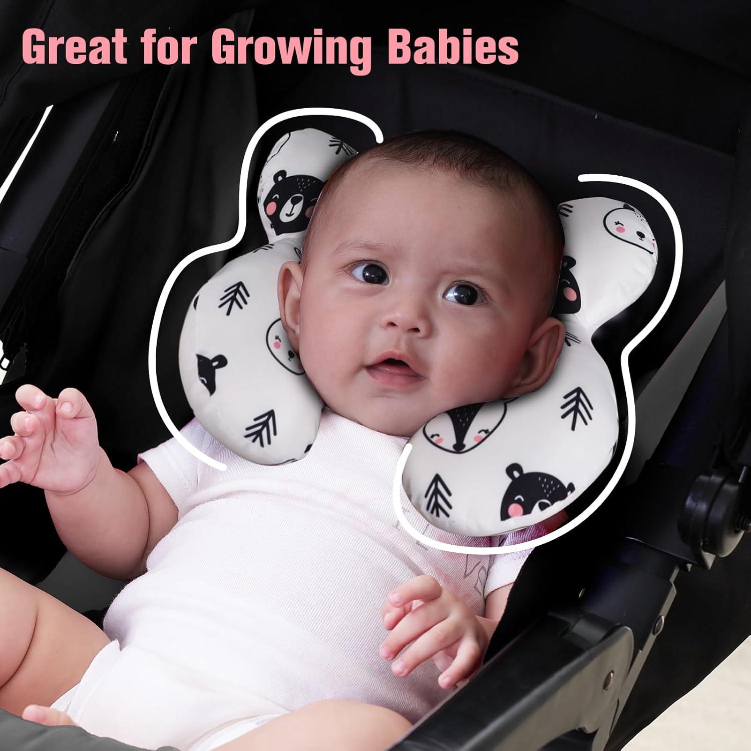 Almohada de Viaje para Bebés KAKIBLIN Oso Soporte Cuello