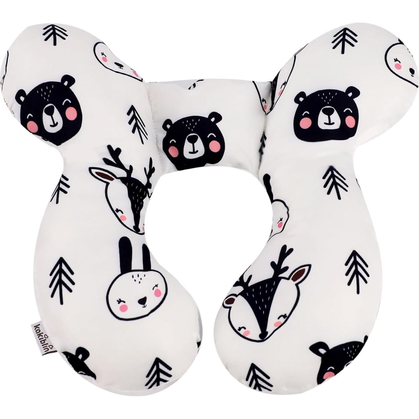 Almohada de Viaje para Bebés KAKIBLIN Oso Soporte Cuello