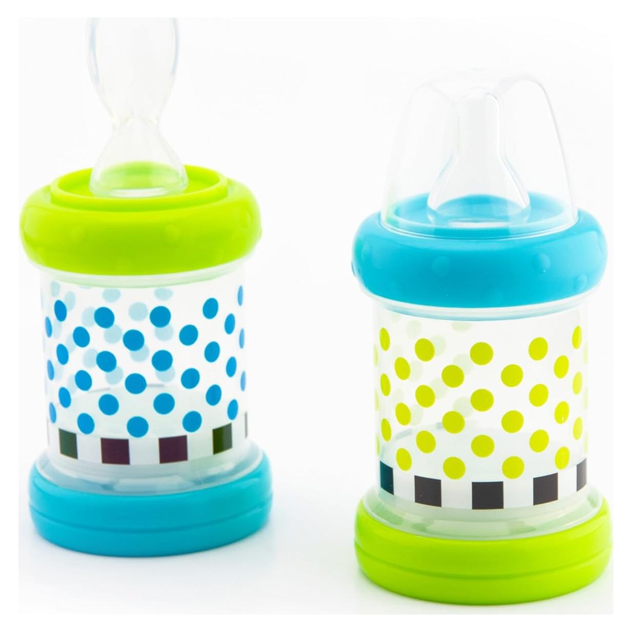 Alimentador Sassy para Bebés - Set de 2 Botellas 4oz Silicona BPA Free