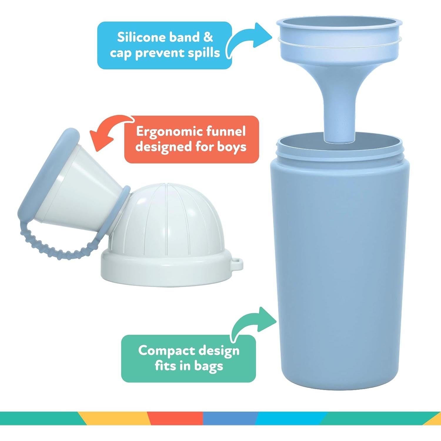 Orinal de Viaje Nuby para Niños - Portátil a Prueba de Fugas