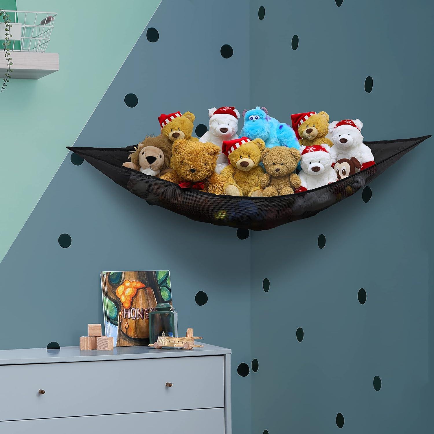 Red de Almacenamiento en Esquina Simple Houseware 135 cm Negro