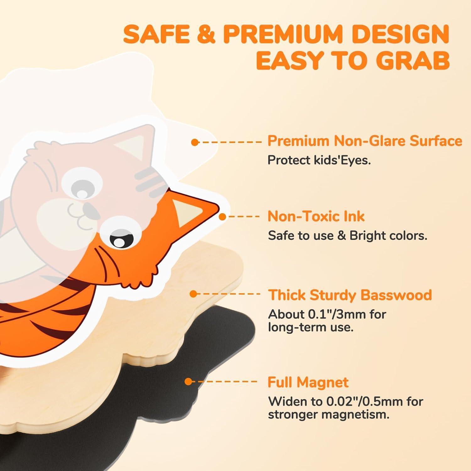 Imanes de Nevera JoyCat para Niños - 26 Animales y Letras