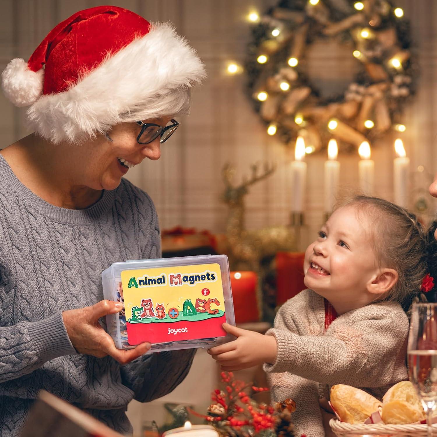 Imanes de Nevera JoyCat para Niños - 26 Animales y Letras