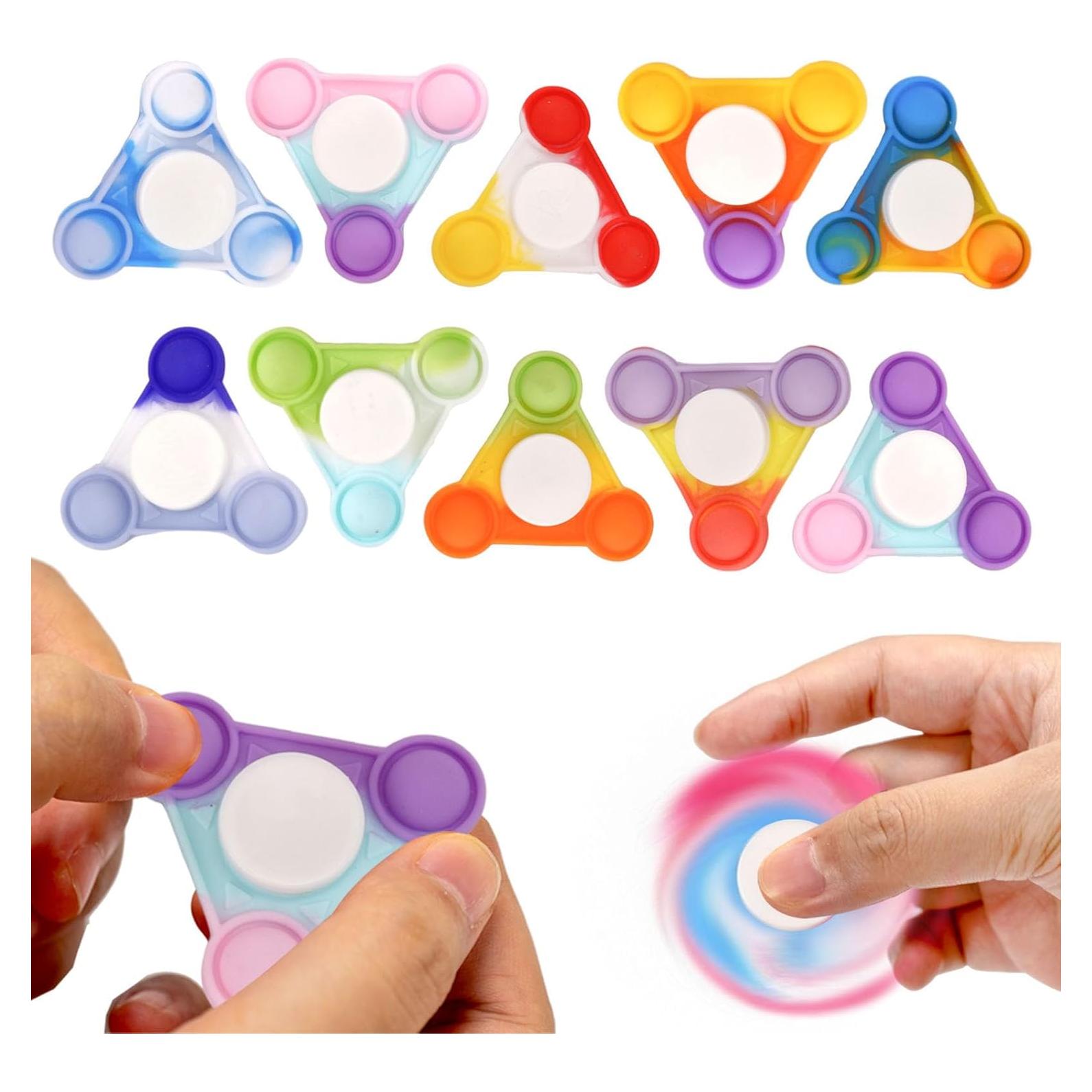 12 Spinners Antiestrés Coloridos YAKHAN - Juguetes Sensoriales