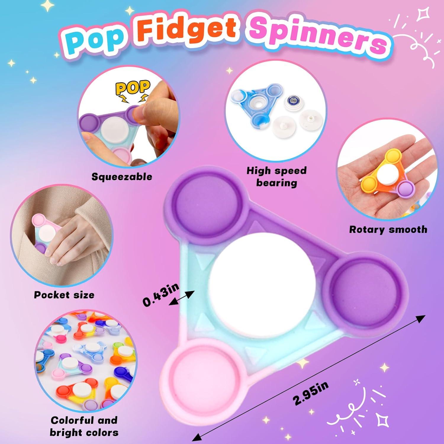 12 Spinners Antiestrés Coloridos YAKHAN - Juguetes Sensoriales