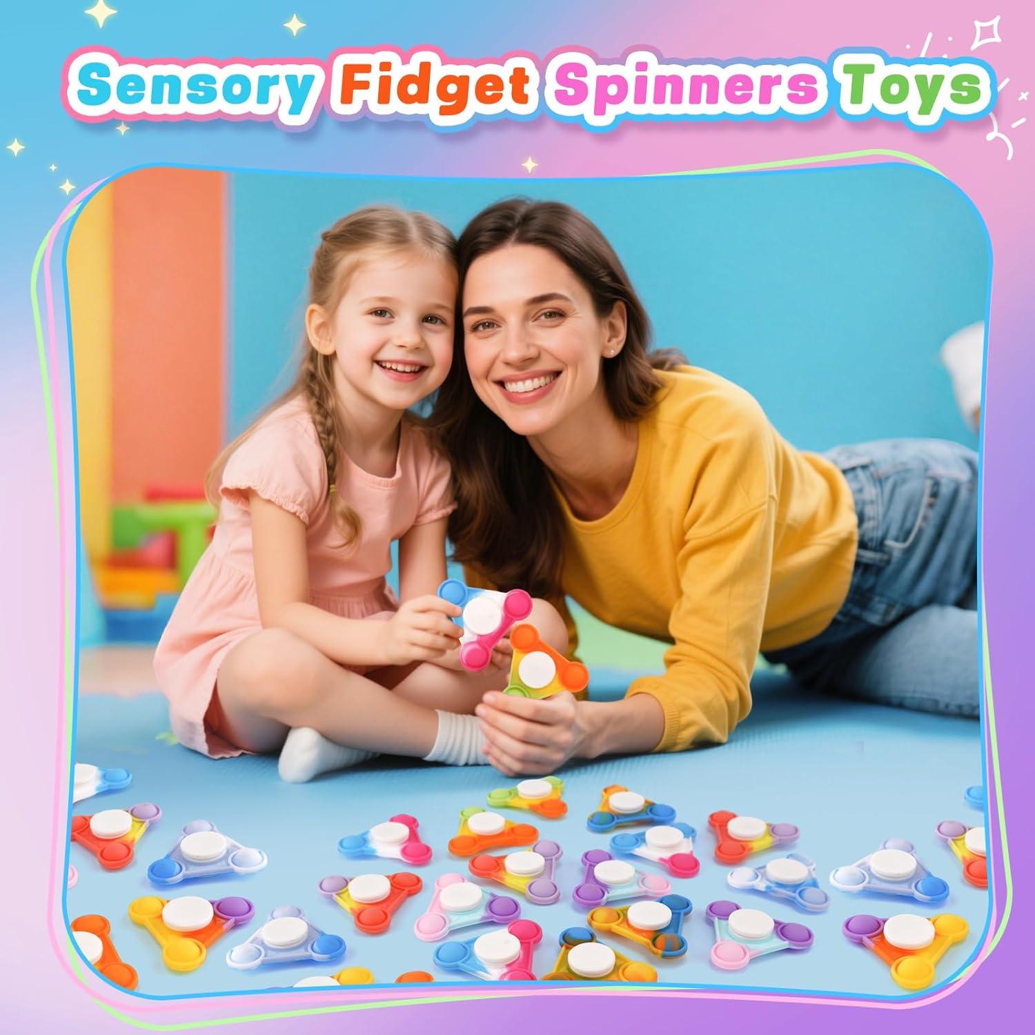 12 Spinners Antiestrés Coloridos YAKHAN - Juguetes Sensoriales