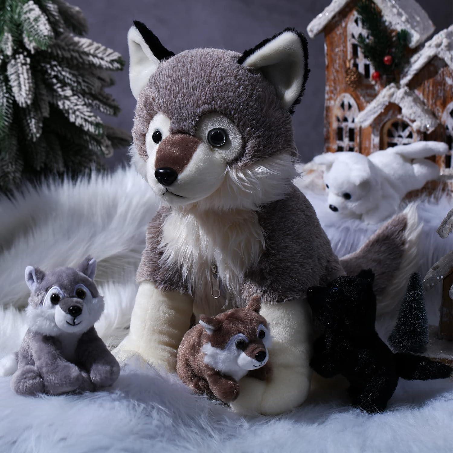 Conjunto de Juguetes de Peluche Lobo Honoson 5 Pcs 35 cm