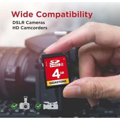 GIGASTONE Tarjeta SDHC 4GB Clase 4 - Paquete de 20 con Estuches