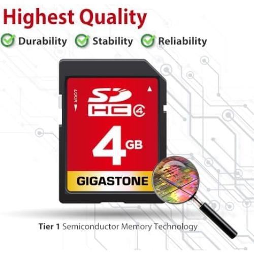 GIGASTONE Tarjeta SDHC 4GB Clase 4 - Paquete de 20 con Estuches