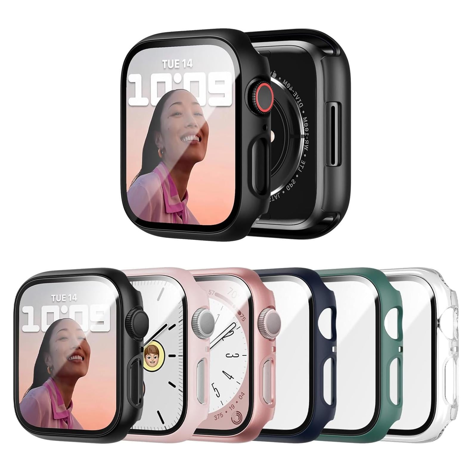 Paquete de 6 protectores de pantalla JERXUN para Apple Watch 38mm