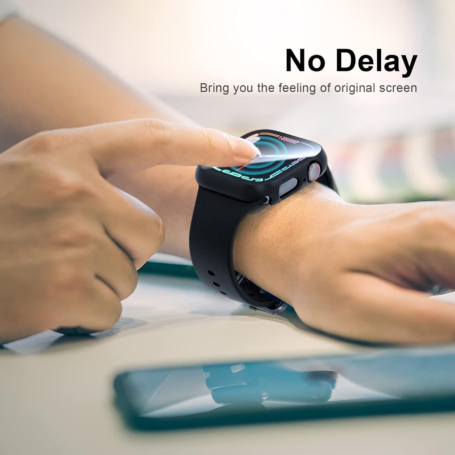 Paquete de 6 protectores de pantalla JERXUN para Apple Watch 38mm