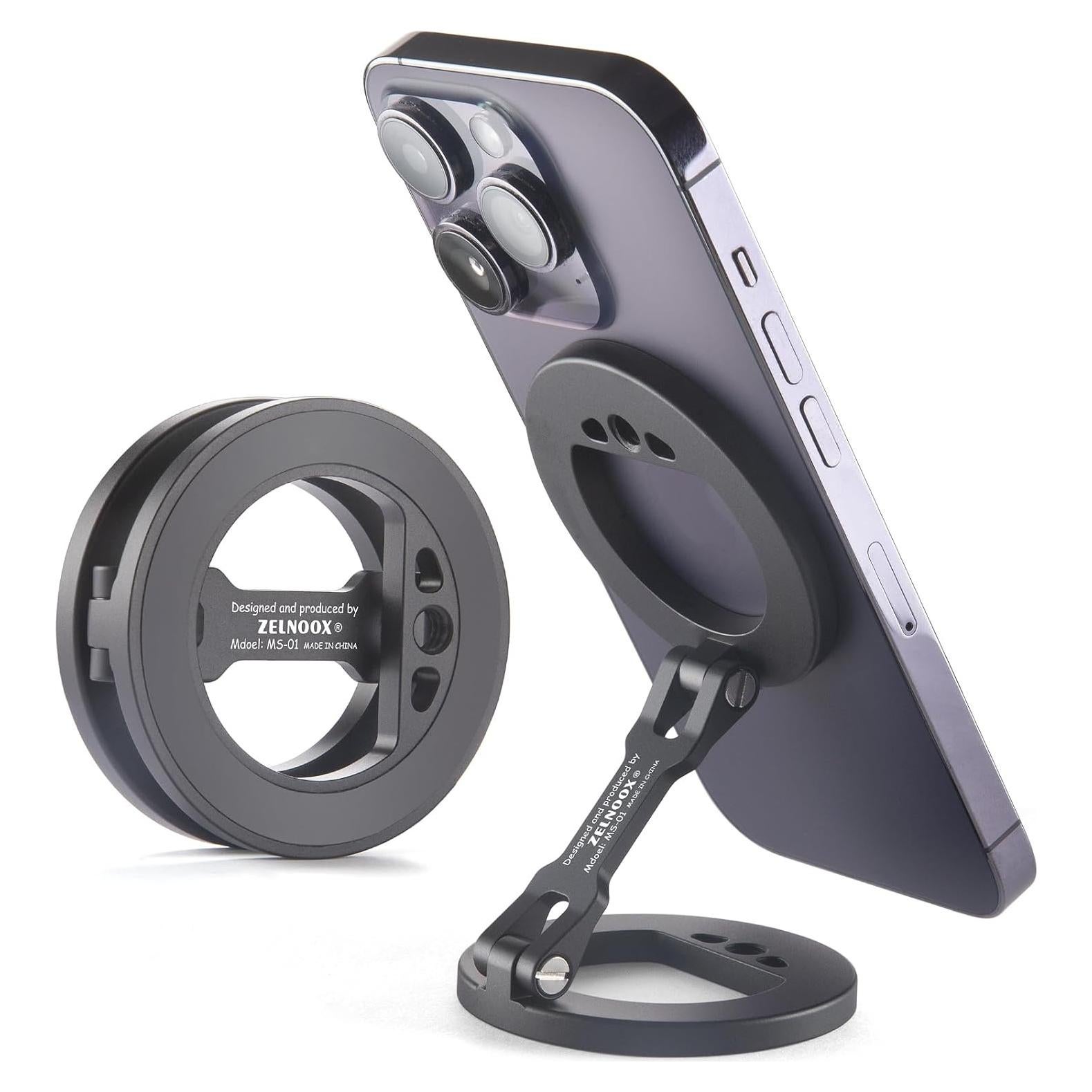 Soporte para teléfono magnético doble ZELNOOX MS-01 Negro