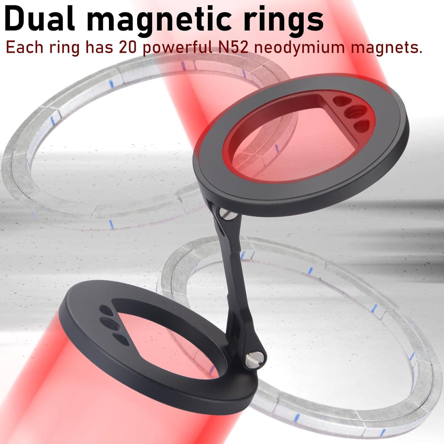 Soporte para teléfono magnético doble ZELNOOX MS-01 Negro