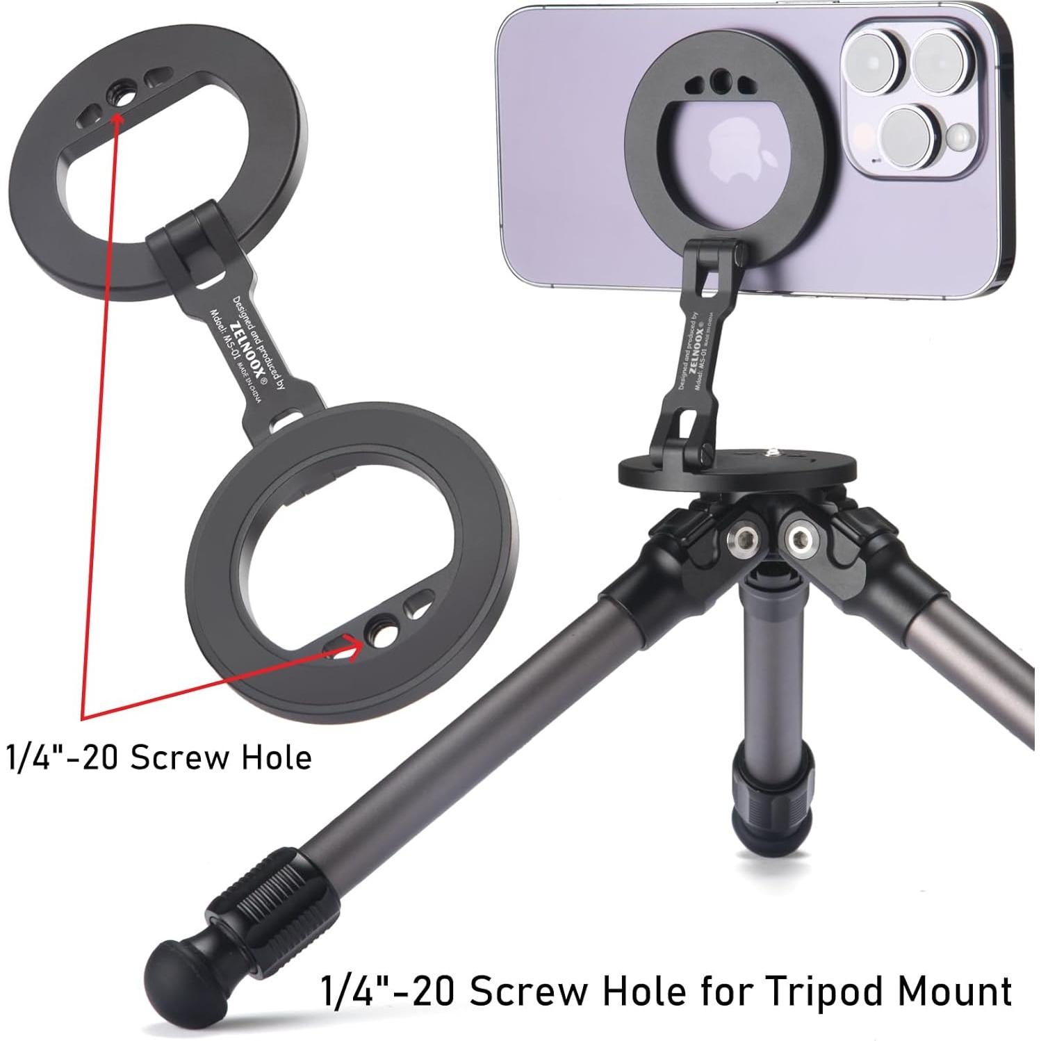 Soporte para teléfono magnético doble ZELNOOX MS-01 Negro