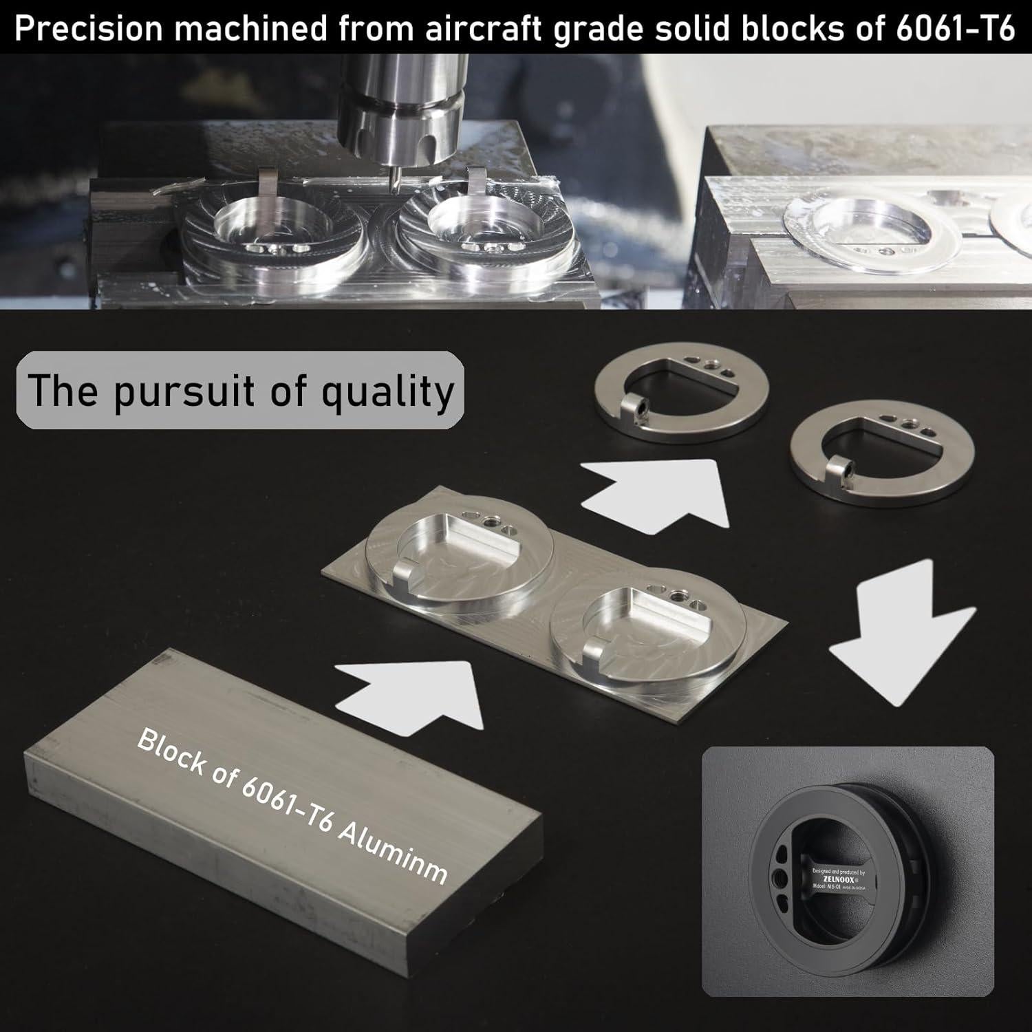 Soporte para teléfono magnético doble ZELNOOX MS-01 Negro