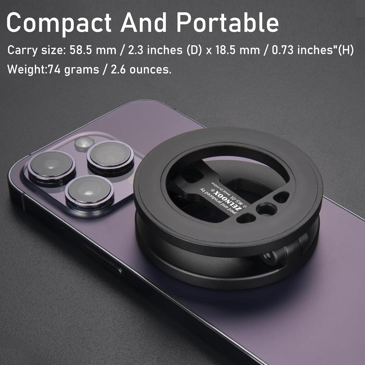 Soporte para teléfono magnético doble ZELNOOX MS-01 Negro