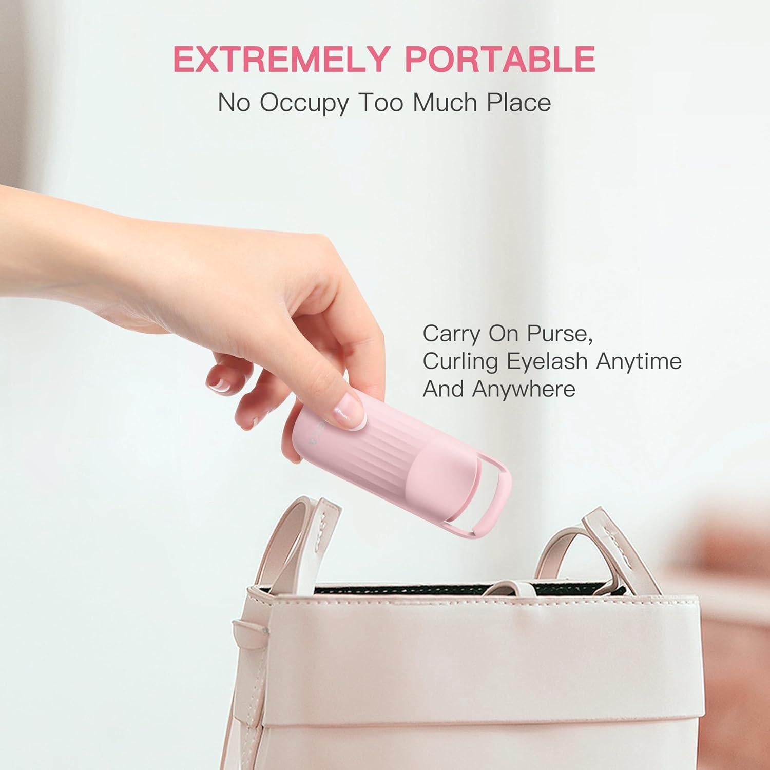 Rizador de Pestañas Calentado HEBECA EC7001 Rosa 70°C/85°C