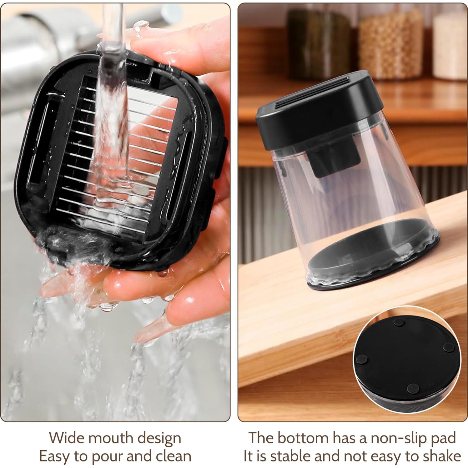 Cortador de Ajo CEHNCEH Manual, Acero Inoxidable, Negro