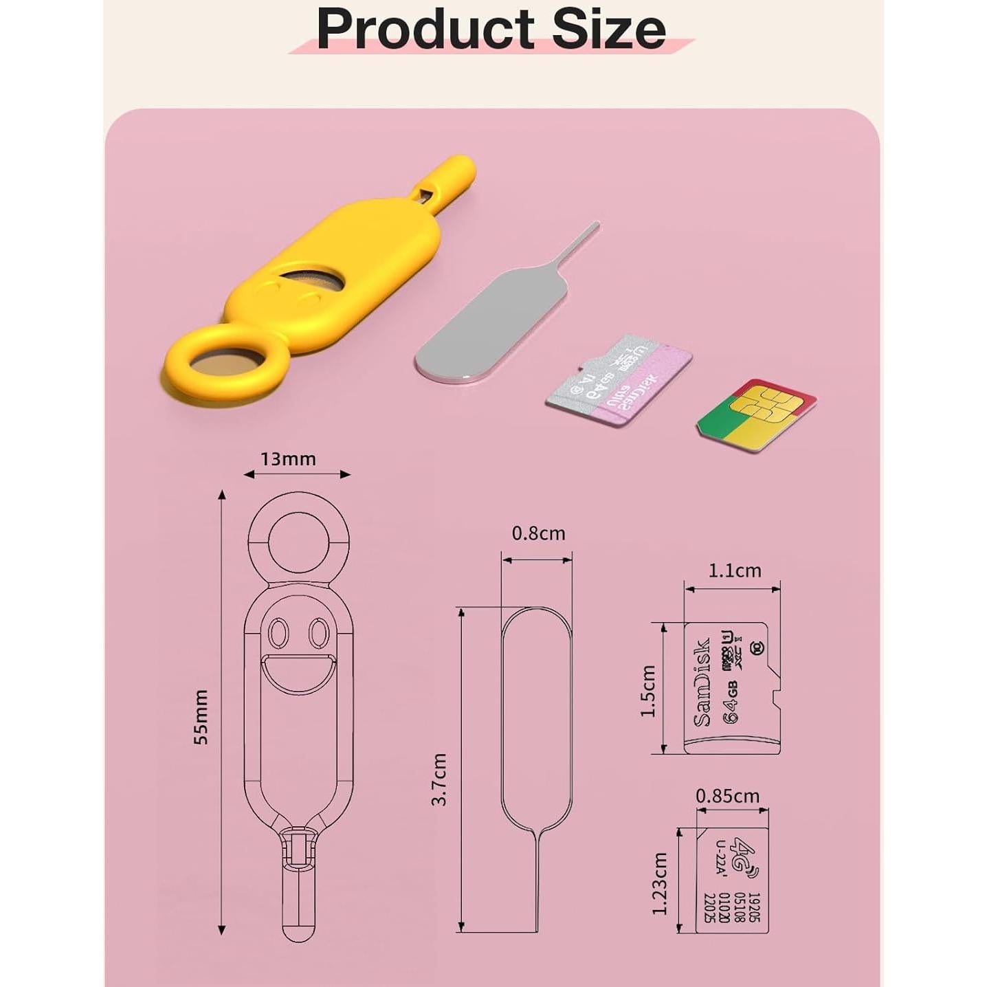 Soporte de tarjeta SIM con herramienta de extracción - 3 Pcs