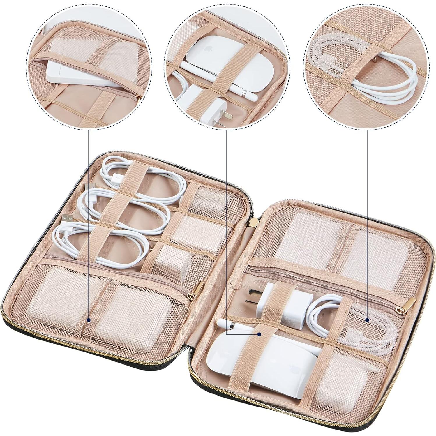 Estuche Organizador de Cables NISHEL Azul Egeo 26.7x19.1cm