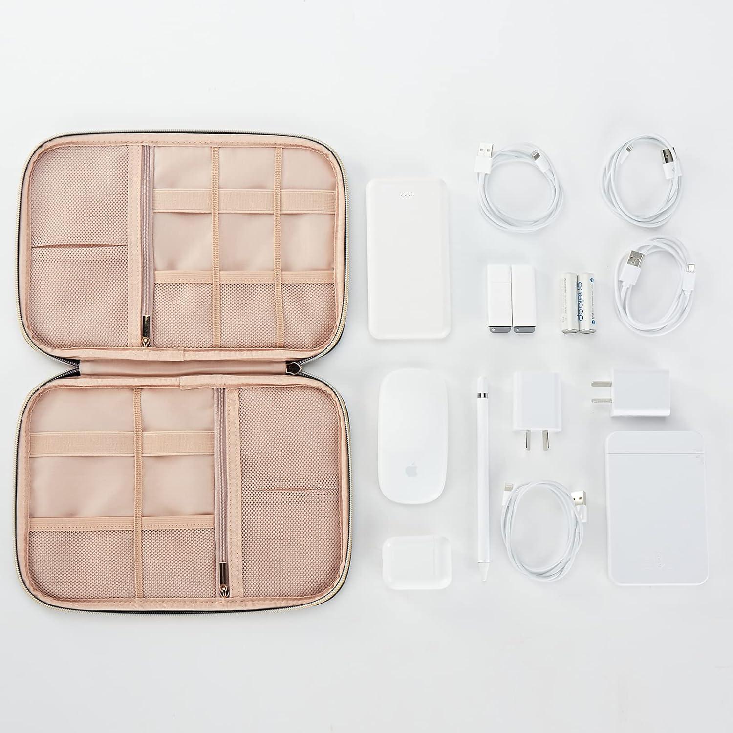 Estuche Organizador de Cables NISHEL Azul Egeo 26.7x19.1cm