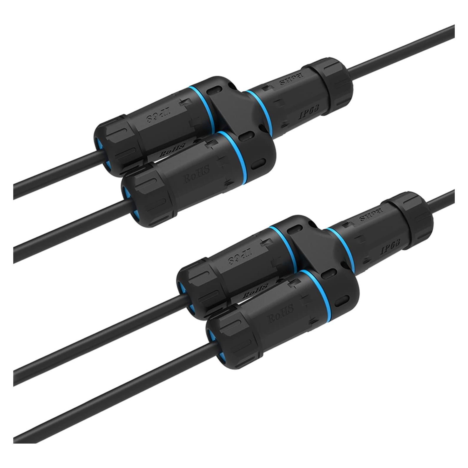 Acoplador Divisor RJ45 Impermeable IP68 ZUZONG 1 a 2 Salidas