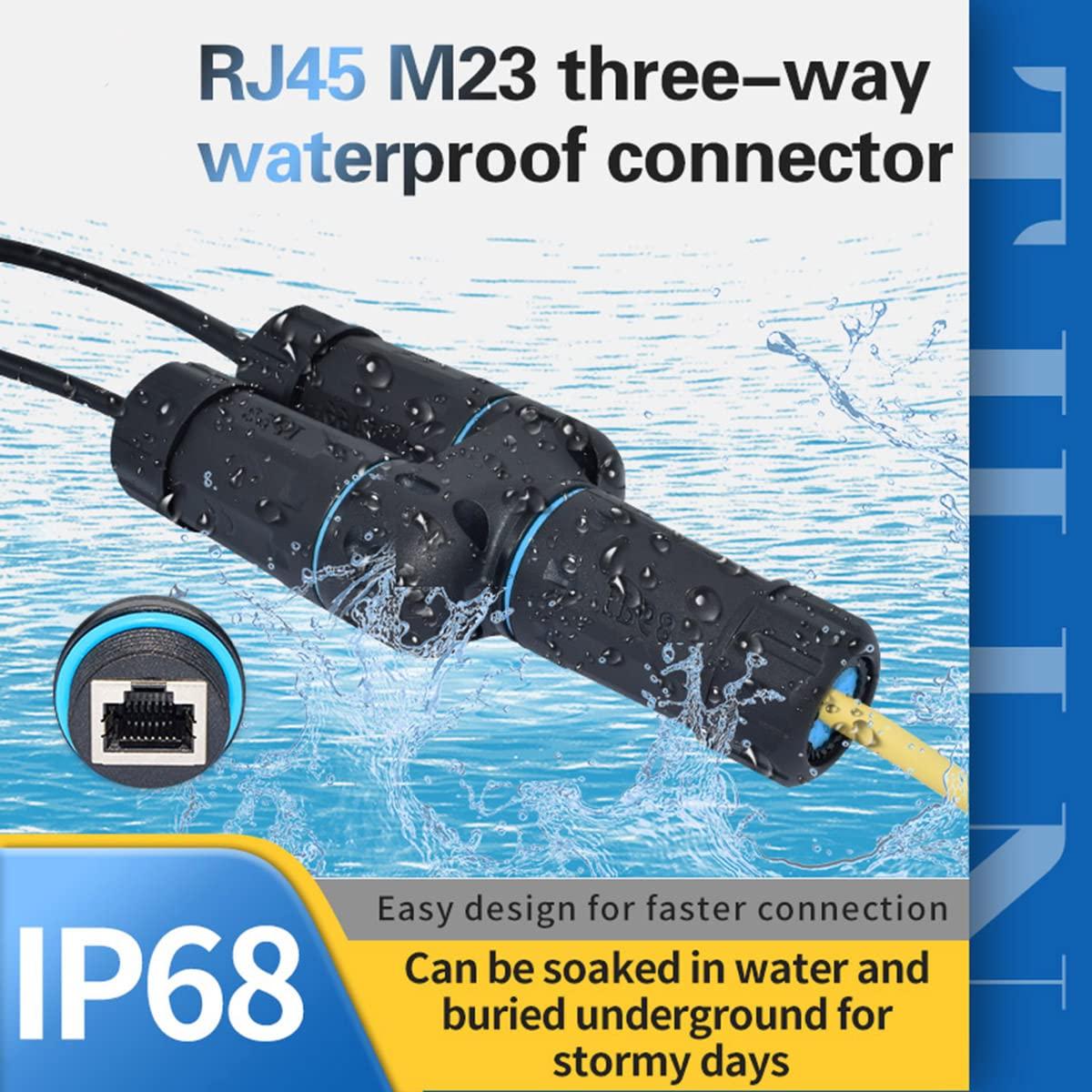 Acoplador Divisor RJ45 Impermeable IP68 ZUZONG 1 a 2 Salidas