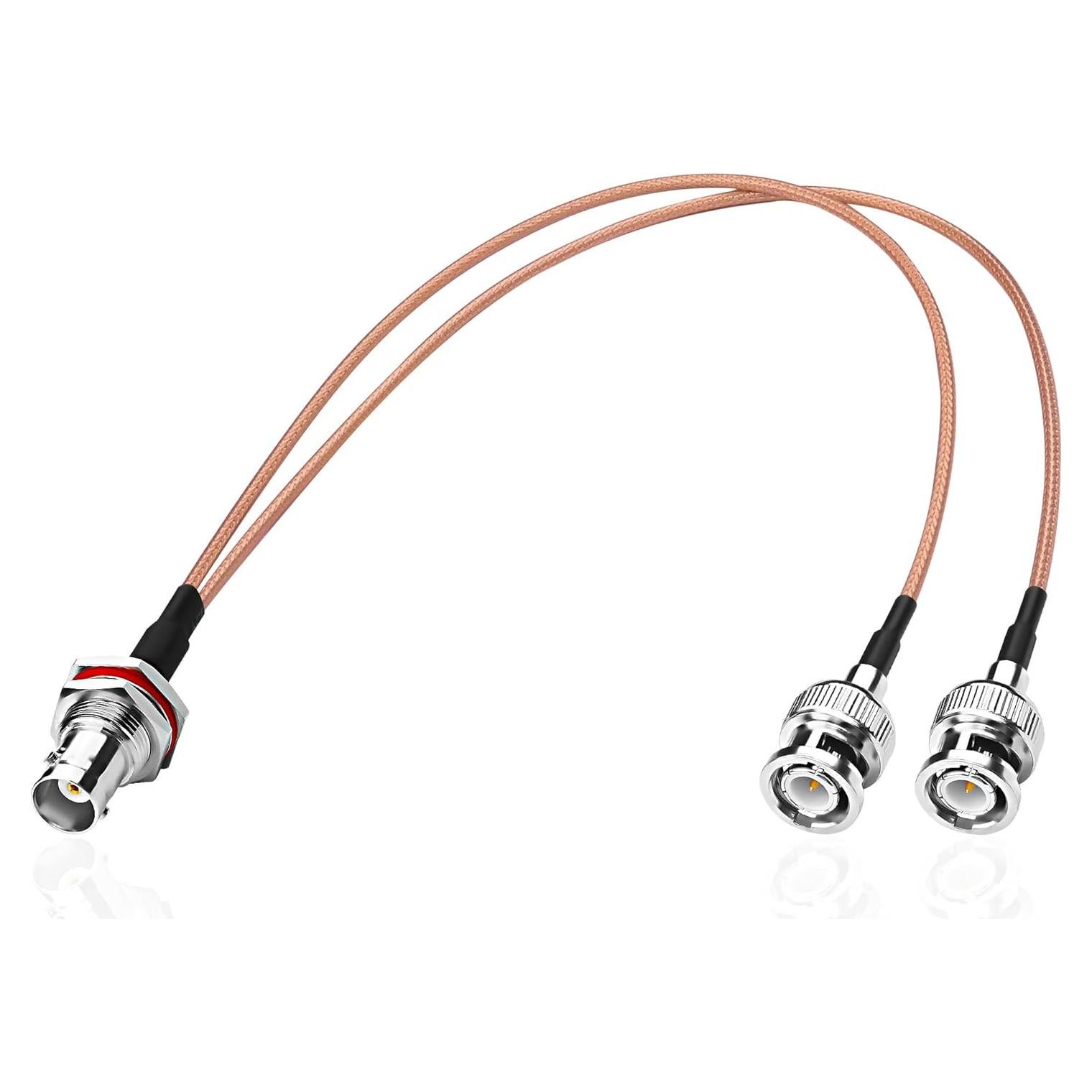 Cable Divisor Coaxial BNC MEIRYFA 34cm 50Ohm Hembra a Doble Macho
