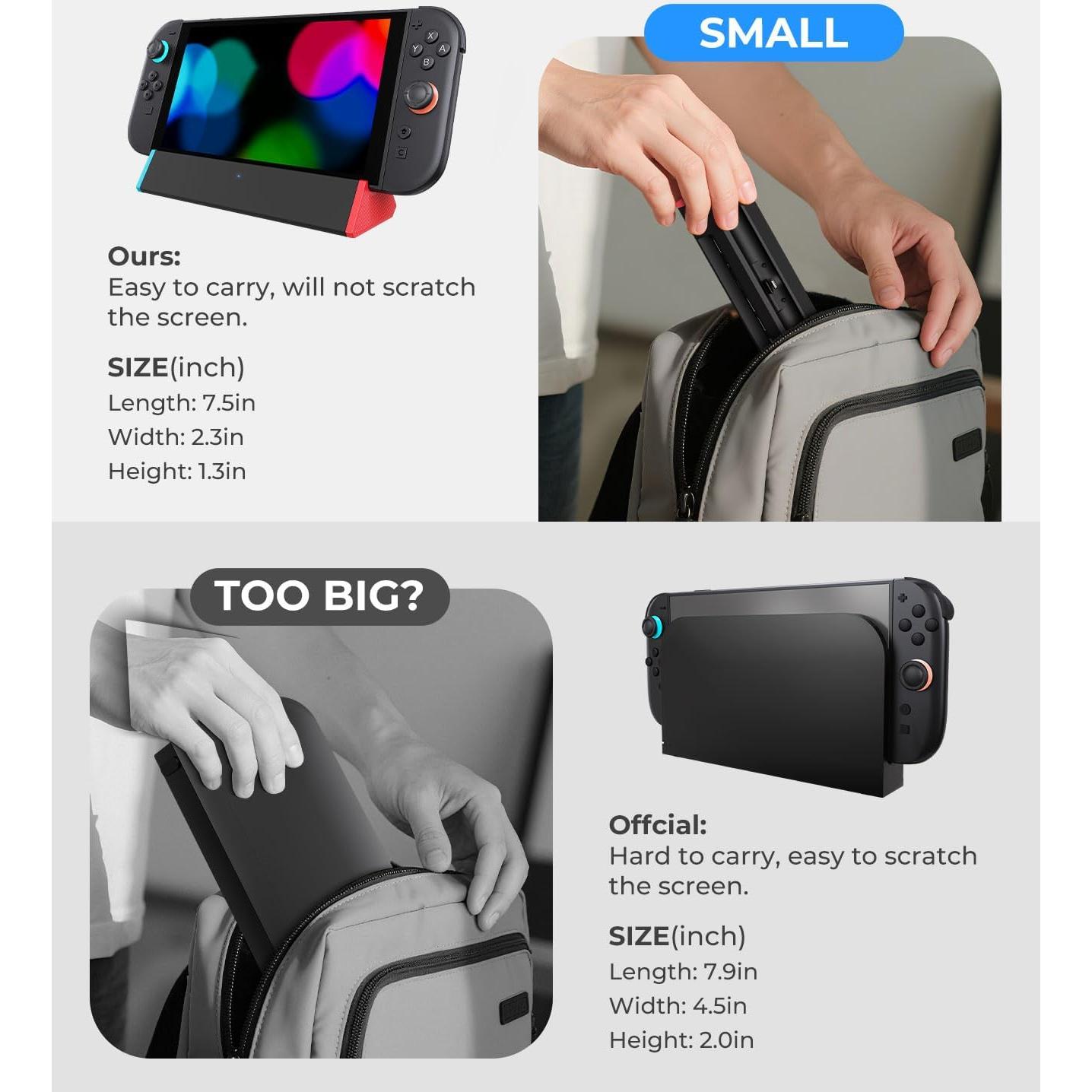 Dock SiWiQU para Nintendo Switch 2 - Acoplamiento Portátil 4K