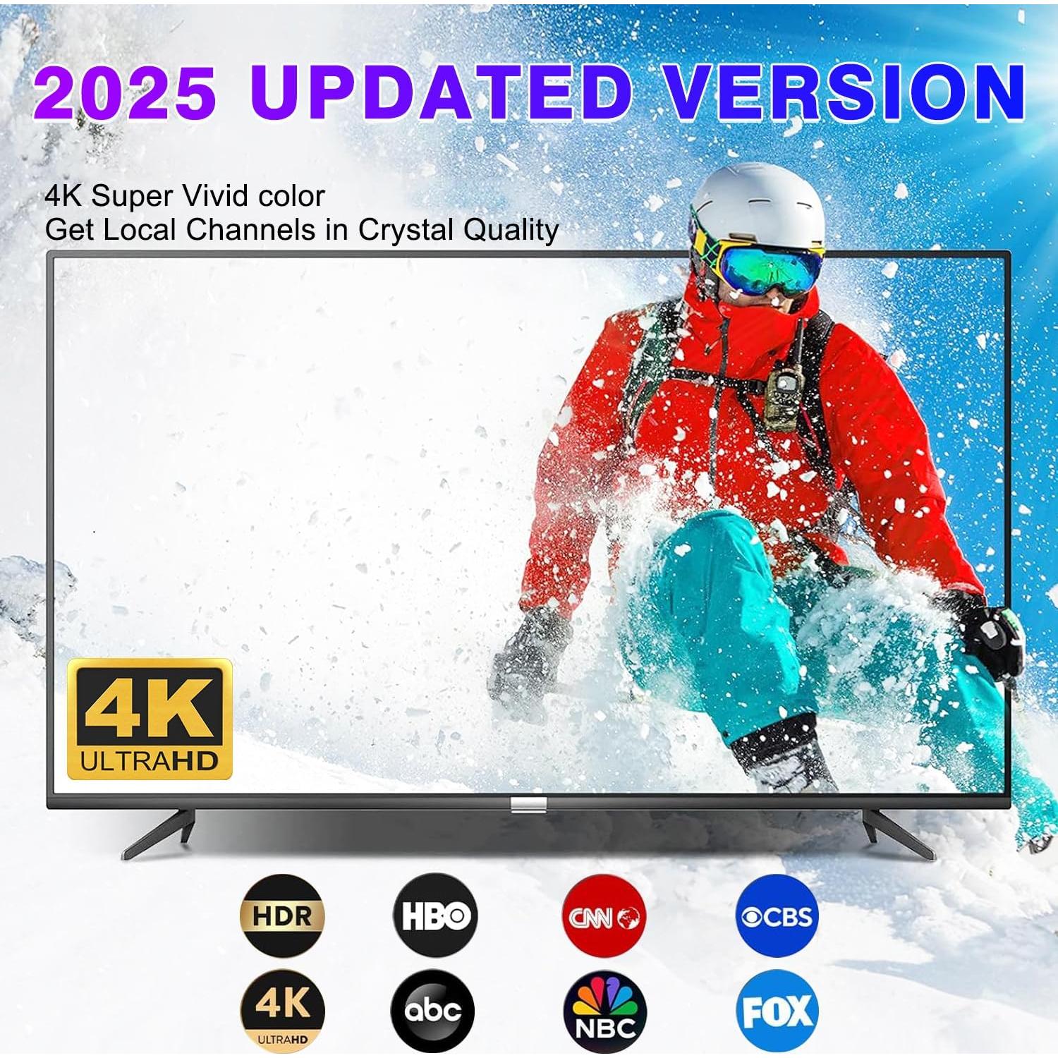 Antena de TV HIDB Interior HD 4K 1080P Recepción 241 km