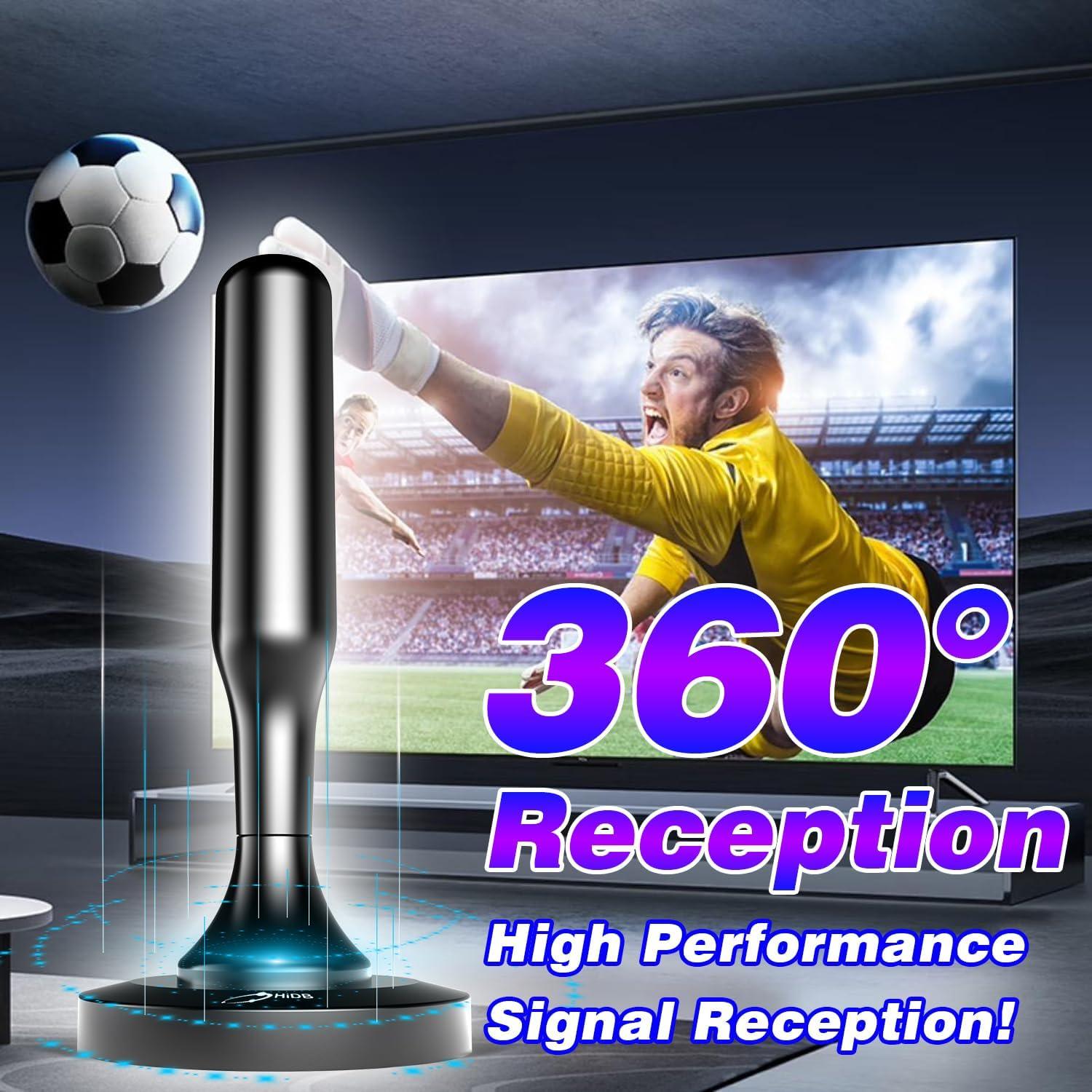 Antena de TV HIDB Interior HD 4K 1080P Recepción 241 km