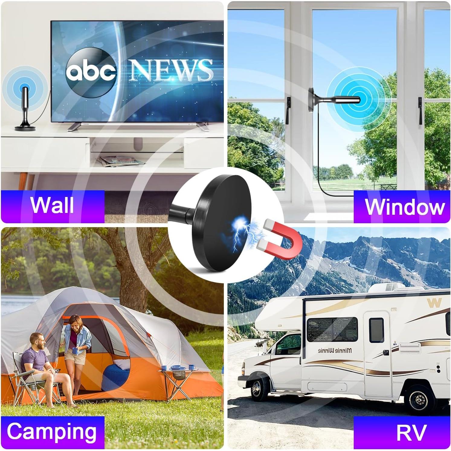 Antena de TV HIDB Interior HD 4K 1080P Recepción 241 km