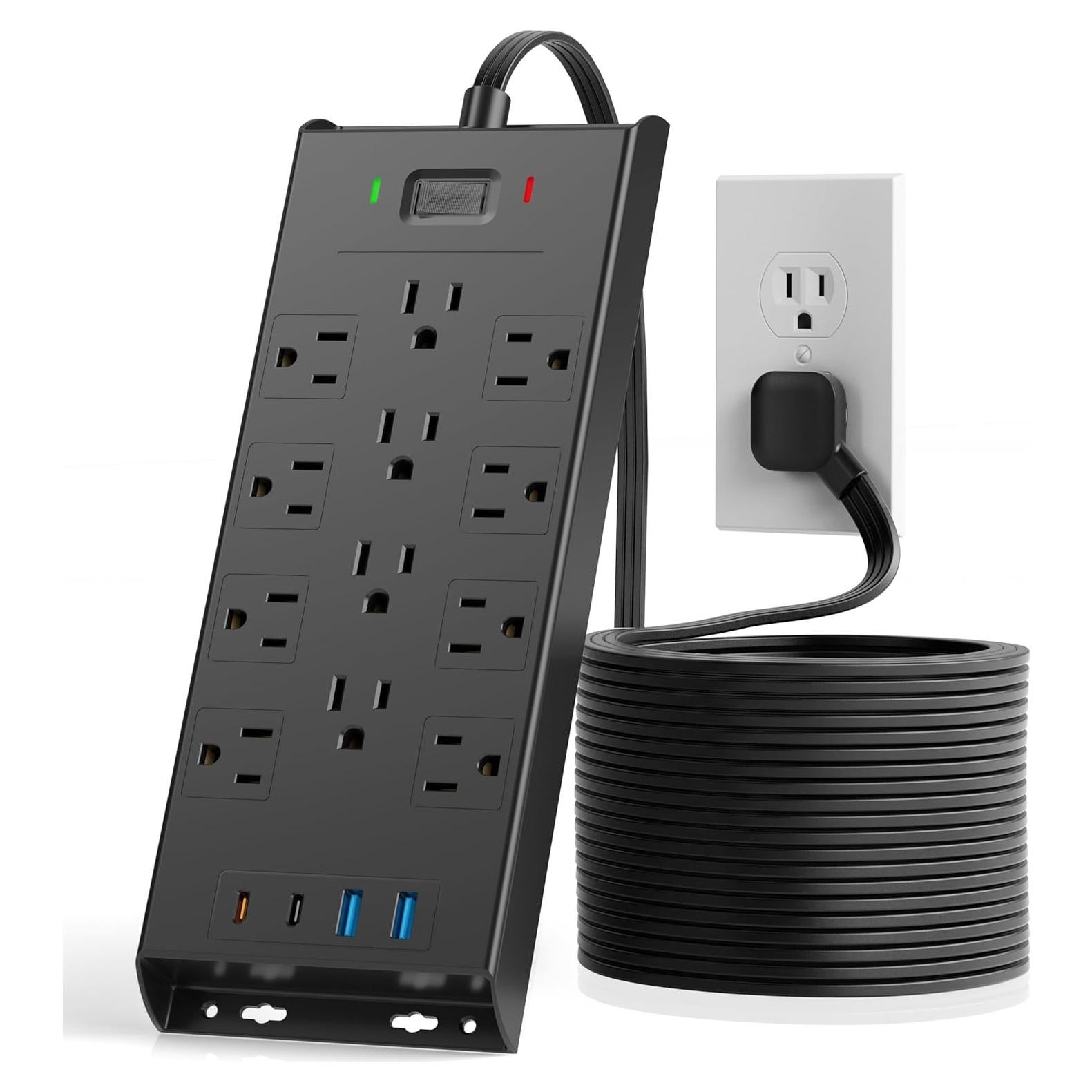 Protector de Sobretensión LeZone 3.05m 12 Salidas 20W USB