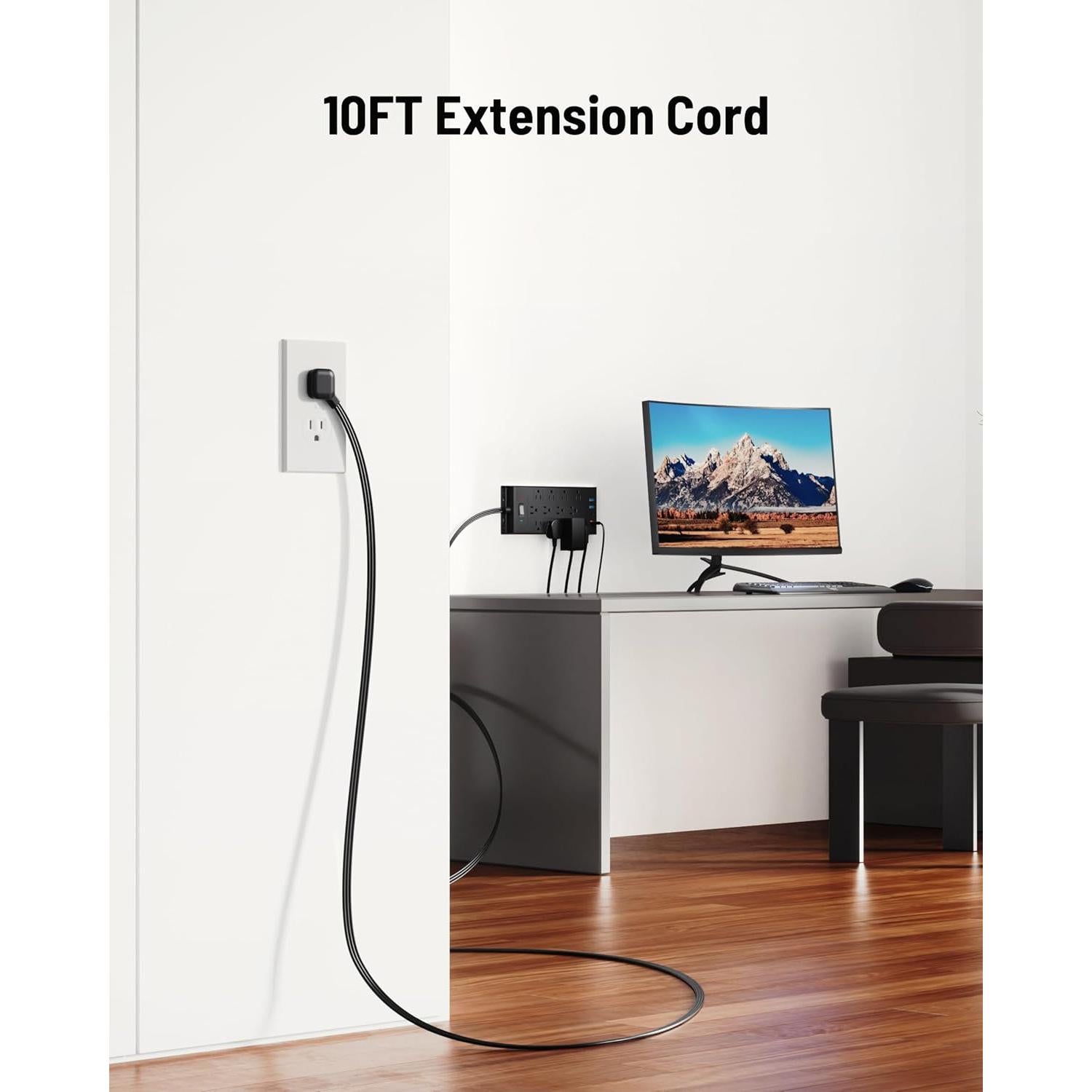 Protector de Sobretensión LeZone 3.05m 12 Salidas 20W USB