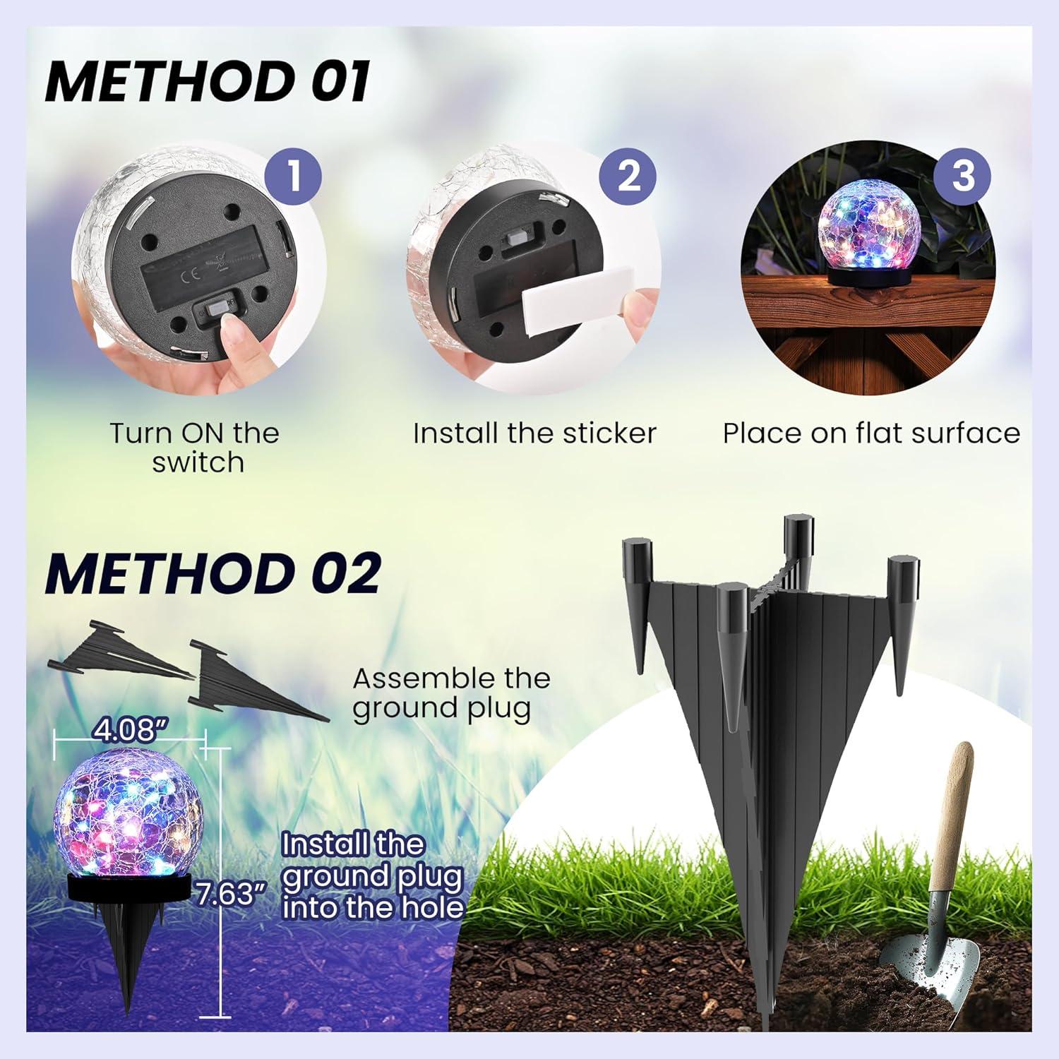 Luces Solares Exteriores PATIOPIA 2 Paquete Multicolor 23cm