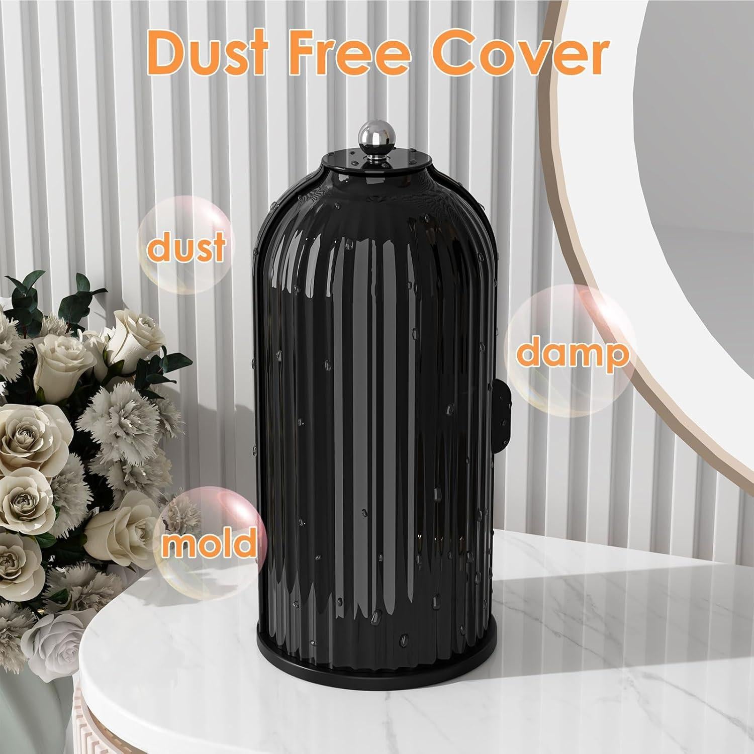 Soporte para Brochas de Maquillaje YOOLENS 360° Rotatorio Negro