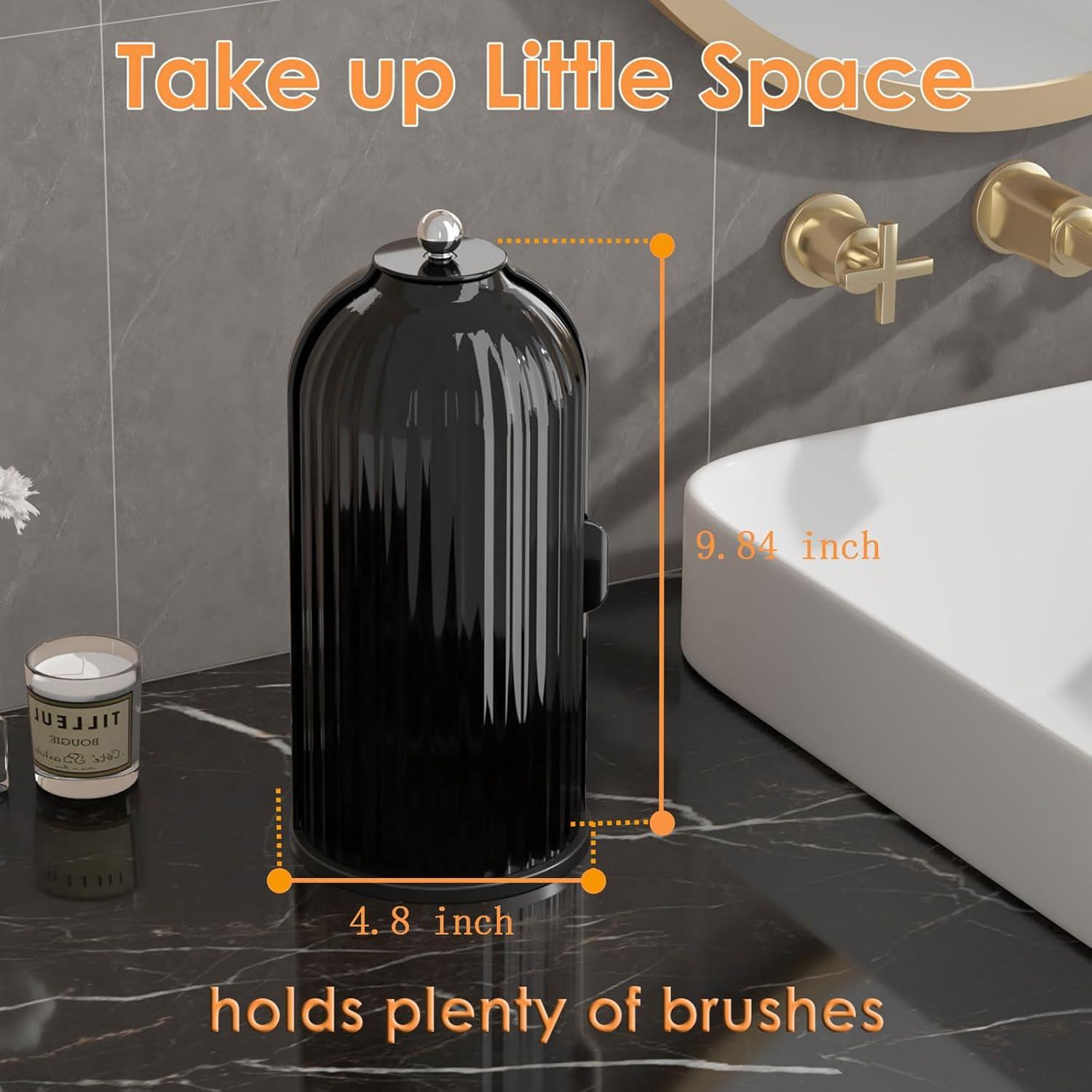 Soporte para Brochas de Maquillaje YOOLENS 360° Rotatorio Negro