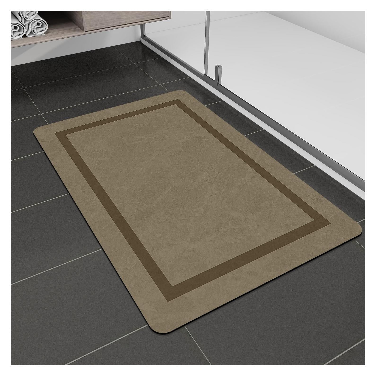 Alfombrilla de Baño Antideslizante Chakme Beige 61x41 cm