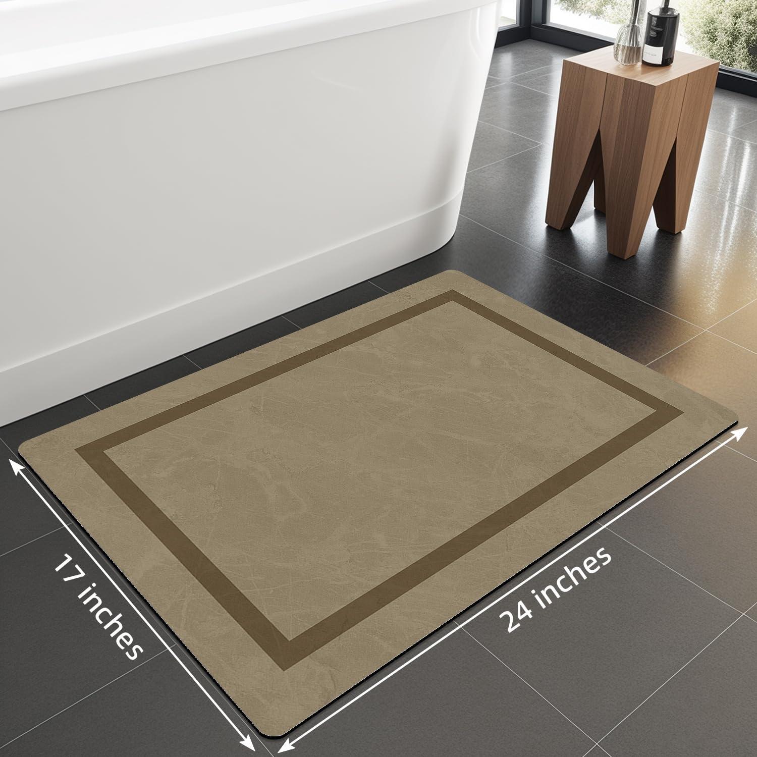 Alfombrilla de Baño Antideslizante Chakme Beige 61x41 cm