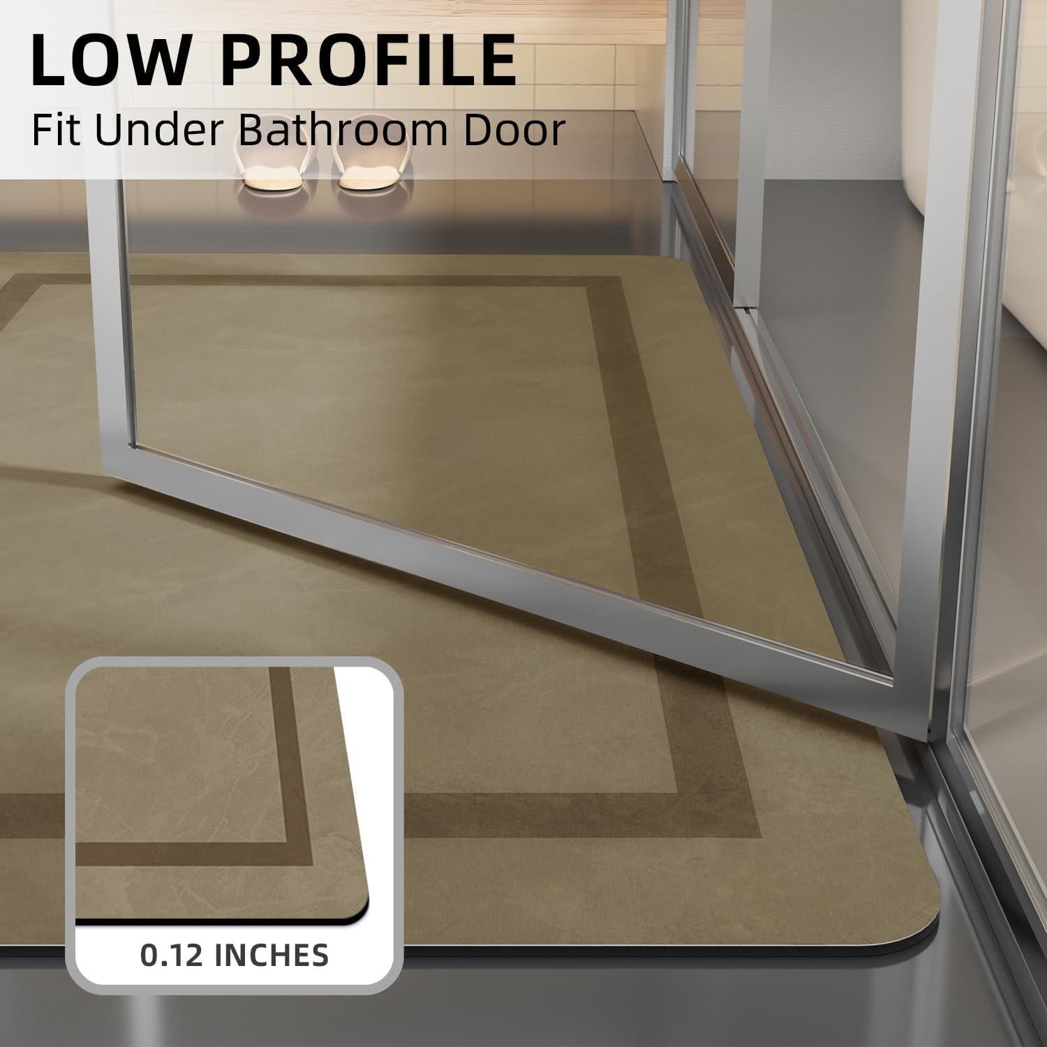 Alfombrilla de Baño Antideslizante Chakme Beige 61x41 cm